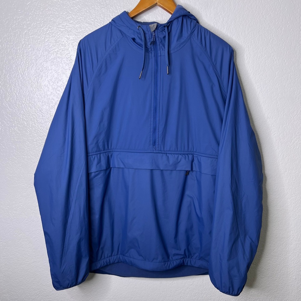 5.11 Tactical Warner Anorak Jacket Blue Mens Large Fleece Lined Hooded 1/4 Zip - Picture 2 of 8